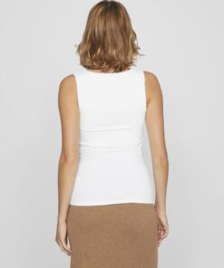 Vila Kenza U-Neck Top Optical Snow