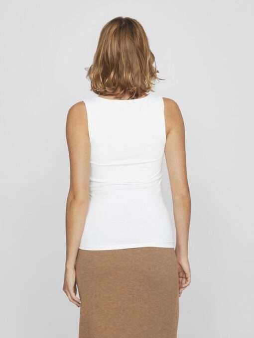 Vila Kenza U-Neck Top Optical Snow