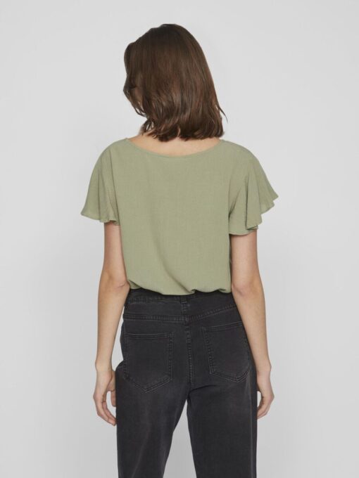 Vila Mesa Tape Detail Top Oil Green