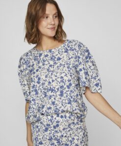 Vila Ally O-Neck Top Mazarine Blue
