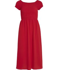 Vila Rita Smock Dress Mars Red