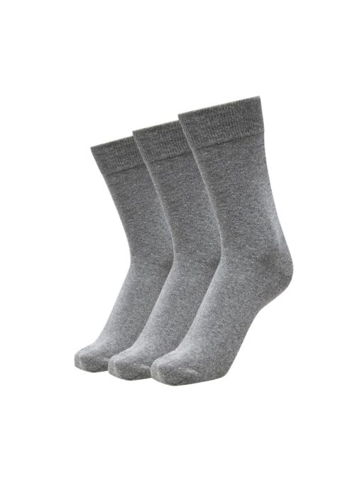 Selected Homme 3-Pack Cotton Socks Gey