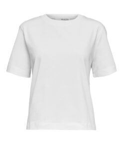 Selected Femme Essential Boxy Tee Bright White