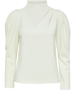 Selected Femme Fenja T-Neck Top Snow White