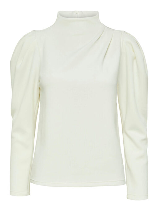 Selected Femme Fenja T-Neck Top Snow White
