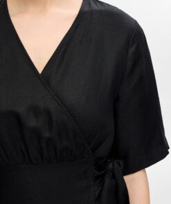 Selected Femme Allesandra 2/4 Ankle Wrap Dress Black