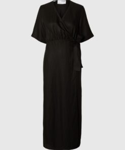 Selected Femme Allesandra 2/4 Ankle Wrap Dress Black