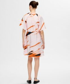 Selected Femme Attia AOP Dress Cradle Pink