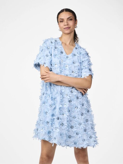 Yasabelone V-Neck Dress Clear Sky