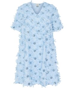 Yasabelone V-Neck Dress Clear Sky