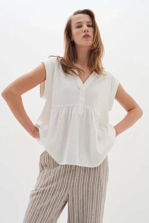 In Wear Ellie Top Pure White