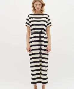 InWear Lester Long Dress Black / Whisper White