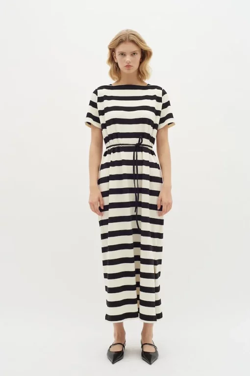 InWear Lester Long Dress Black / Whisper White