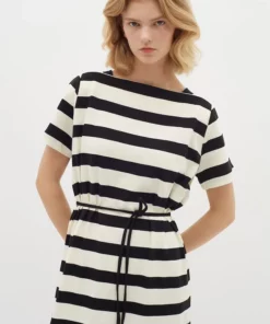 InWear Lester Long Dress Black / Whisper White