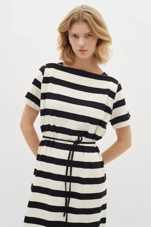 InWear Lester Long Dress Black / Whisper White