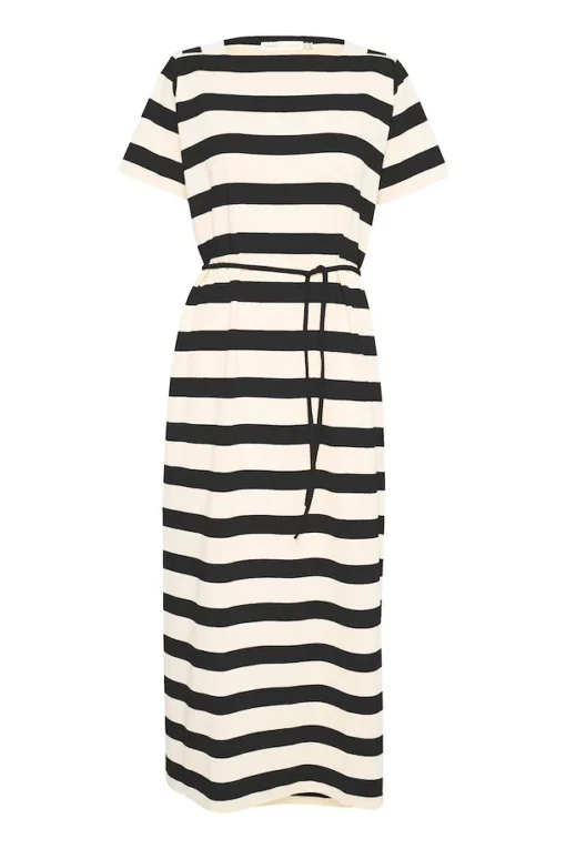 InWear Lester Long Dress Black / Whisper White