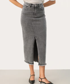 Part Two Jasmin Skirt Grey Denim