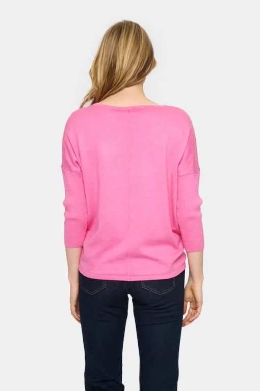 Saint Tropez Milasz Pullover Pink Cosmos Melange
