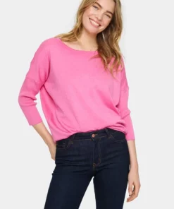 Saint Tropez Milasz Pullover Pink Cosmos Melange