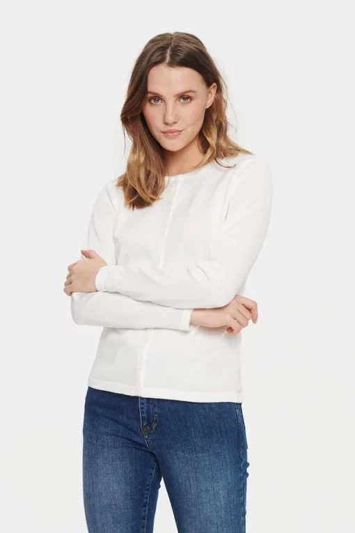 Saint Tropez Milasz Knitted Cardigan Ice