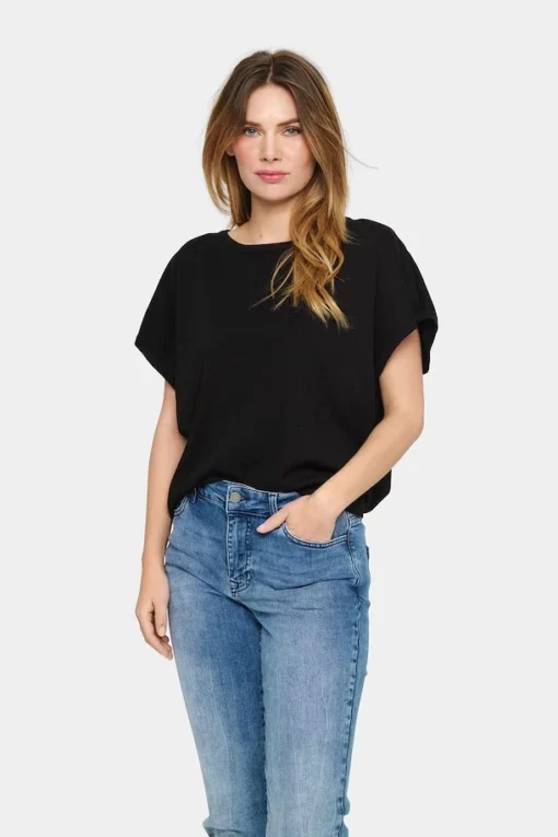 Saint Tropez Milasz SS Pullover Black
