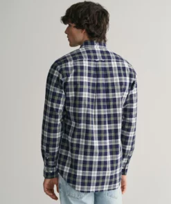 Gant Regular Poplin Check Shirt Classic Blue