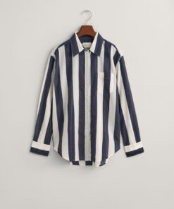 Gant Woman Parasol Striped Shirt Evening Blue