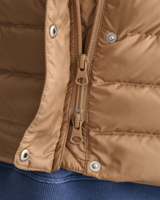 Gant Woman Light Down Jacket Warm Khaki
