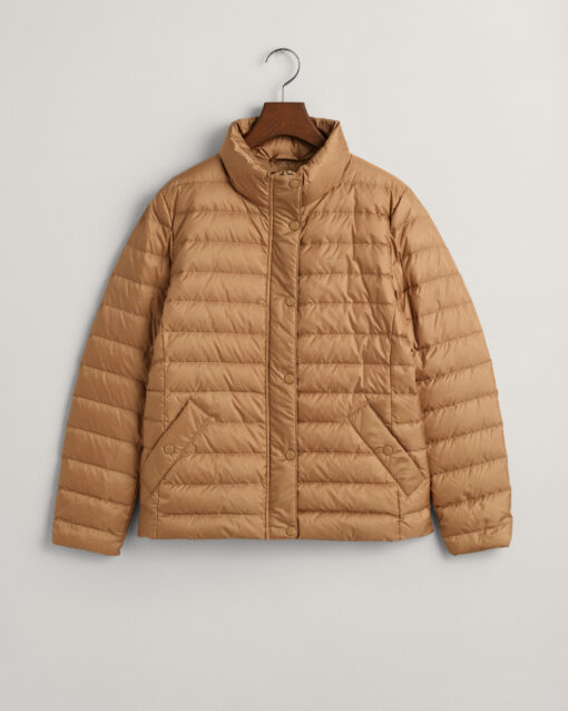 Gant Woman Light Down Jacket Warm Khaki