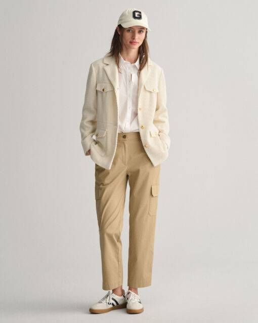 Gant Woman Slim Texture Blazer Jacket Linen