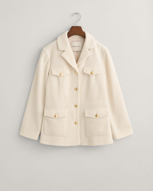 Gant Woman Slim Texture Blazer Jacket Linen