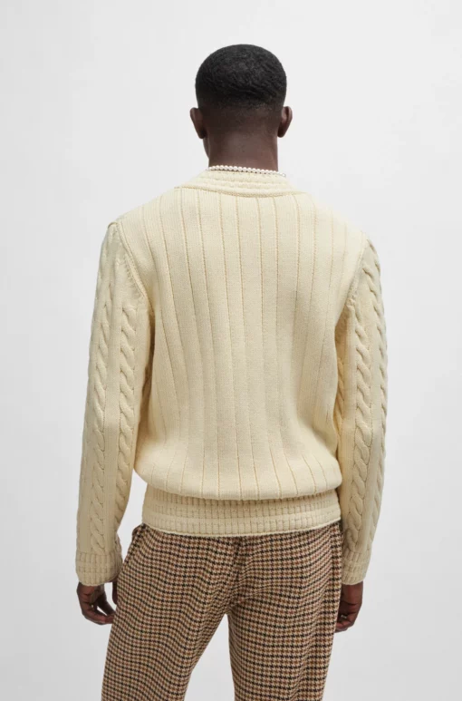 Hugo Sacoss Cable Knit Light Beige