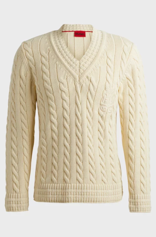 Hugo Sacoss Cable Knit Light Beige