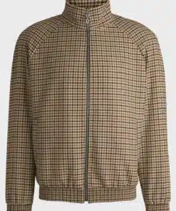 Hugo Keyn243X Houndstooth Jacket Dark Brown
