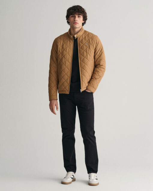Gant Quilted Windcheater Jacket Roasted Walnut