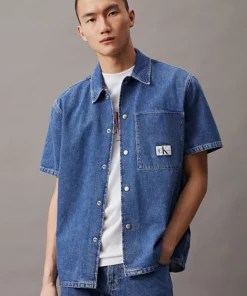 Calvin Klein Camp Denim Shirt Denim Medium