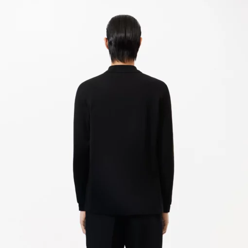 Lacoste Original L.12.12 Long Sleeve Cotton Polo Shirt Black