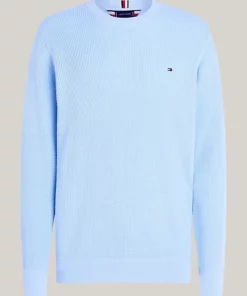 Tommy Hilfiger Waffle Knit Crew Vessel Blue