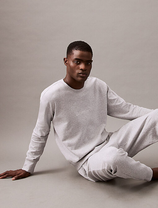 Calvin Klein Modern Terry Lounge Sweatshirt Medium Grey Heather
