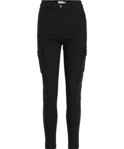 Vila Cargo 7/8 Pants Black