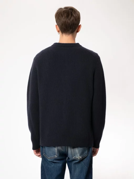 Nudie Jeans August Rib Wool Navy