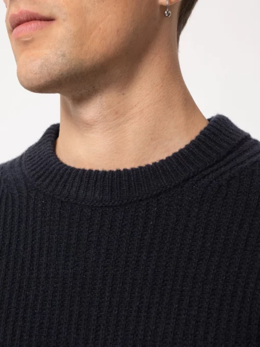 Nudie Jeans August Rib Wool Navy