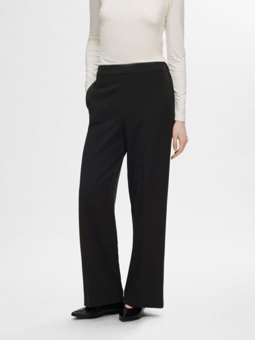 Selected Femme Tara Wide Pant Black