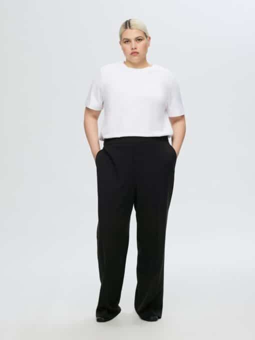 Selected Femme Tara Wide Pant Black