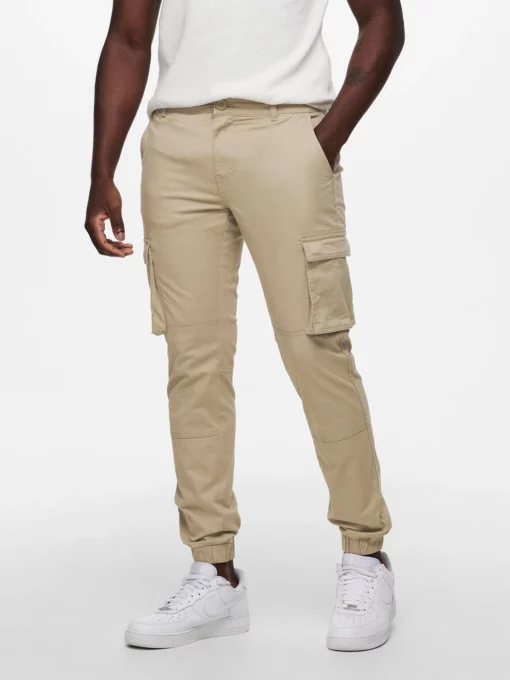 Only & Sons Stage Cargo Pants Chinchilla