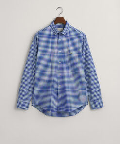 Gant Classic Poplin Gingham Shirt College Blue