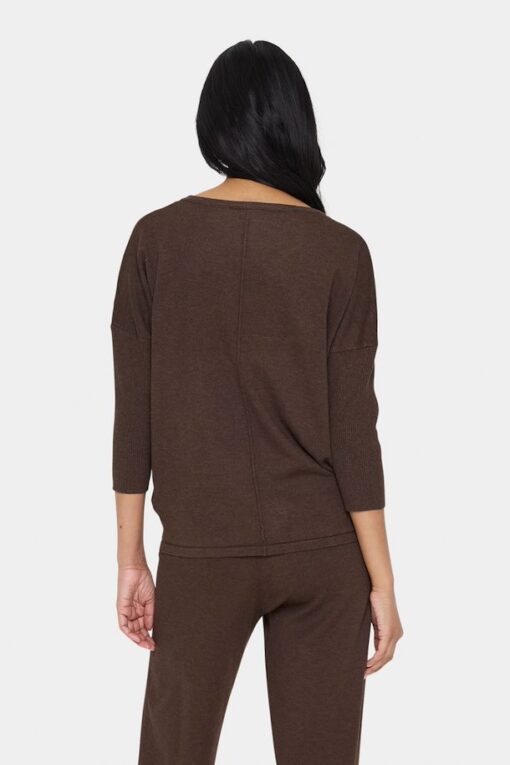 Saint Tropez Milasz Pullover Dark Oak Melange