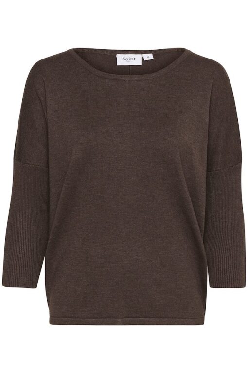 Saint Tropez Milasz Pullover Dark Oak Melange