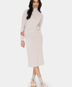 Saint Tropez Milasz Rollneck Pullover Gray Morn Melange