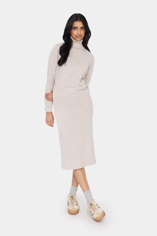 Saint Tropez Milasz Rollneck Pullover Gray Morn Melange